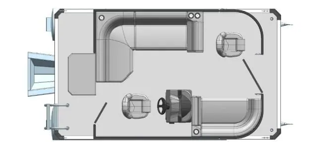 Overhead deck plan of the 814 Panfish Cruise