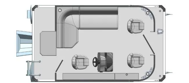 Overhead deck plan of the 814 Panfish