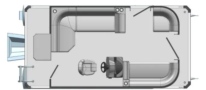 Overhead deck plan of the 816 Panfish Cruise