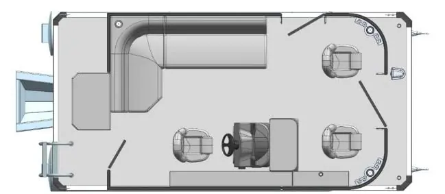 Overhead deck plan of the 816 Panfish
