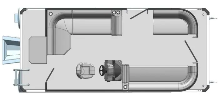 Overhead deck plan of the 818 Panfish Cruise