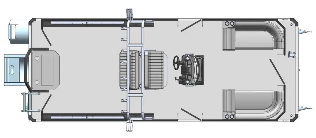 Overhead deck plan of the 22′ Pro Troll