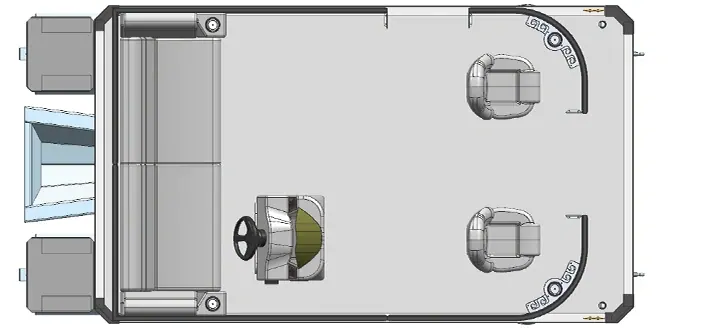 Overhead deck plan of the 7515 Leisure Quest Fish