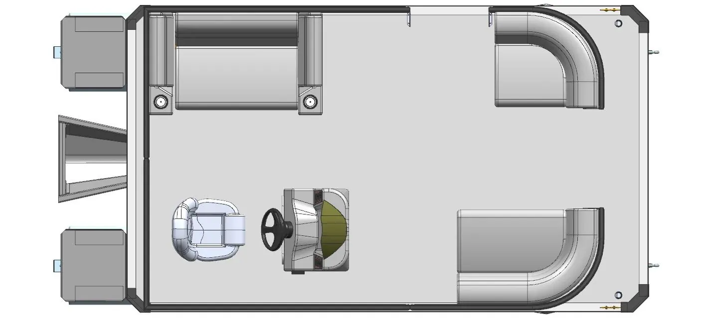 Overhead deck plan of the 7515 Leisure Quest Cruisemaster