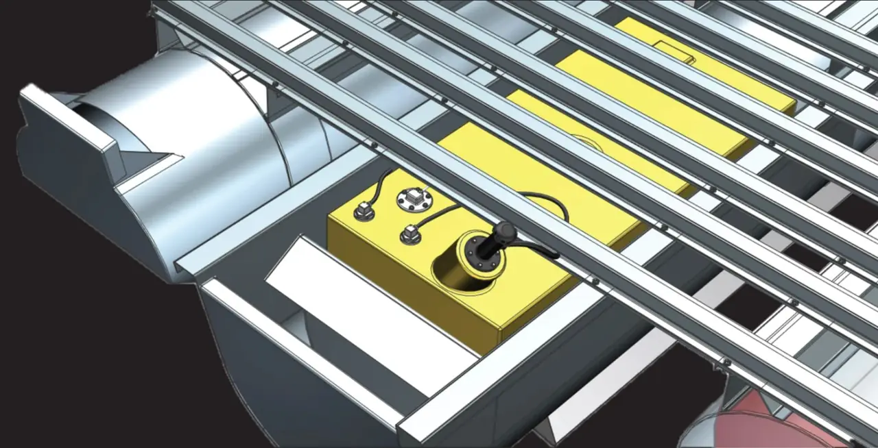 Kicker motor bracket and integrated fuel tank