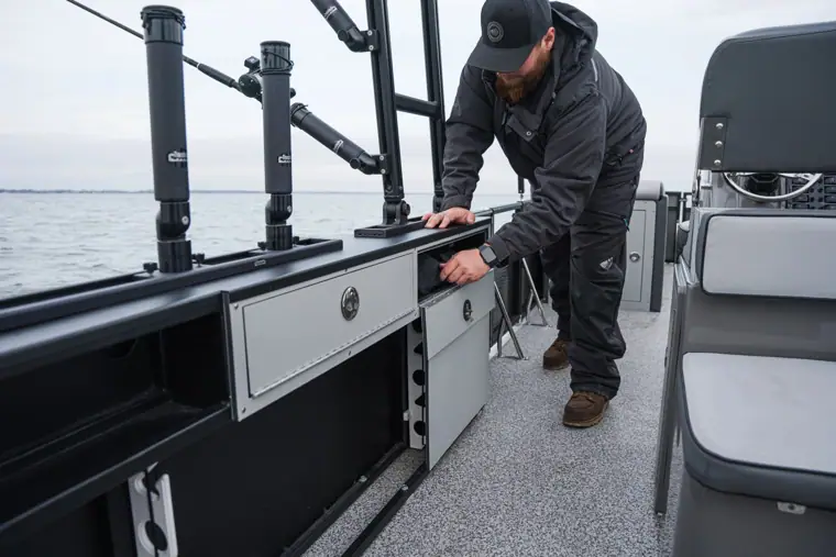 Opening a storage hatch in the binary wall