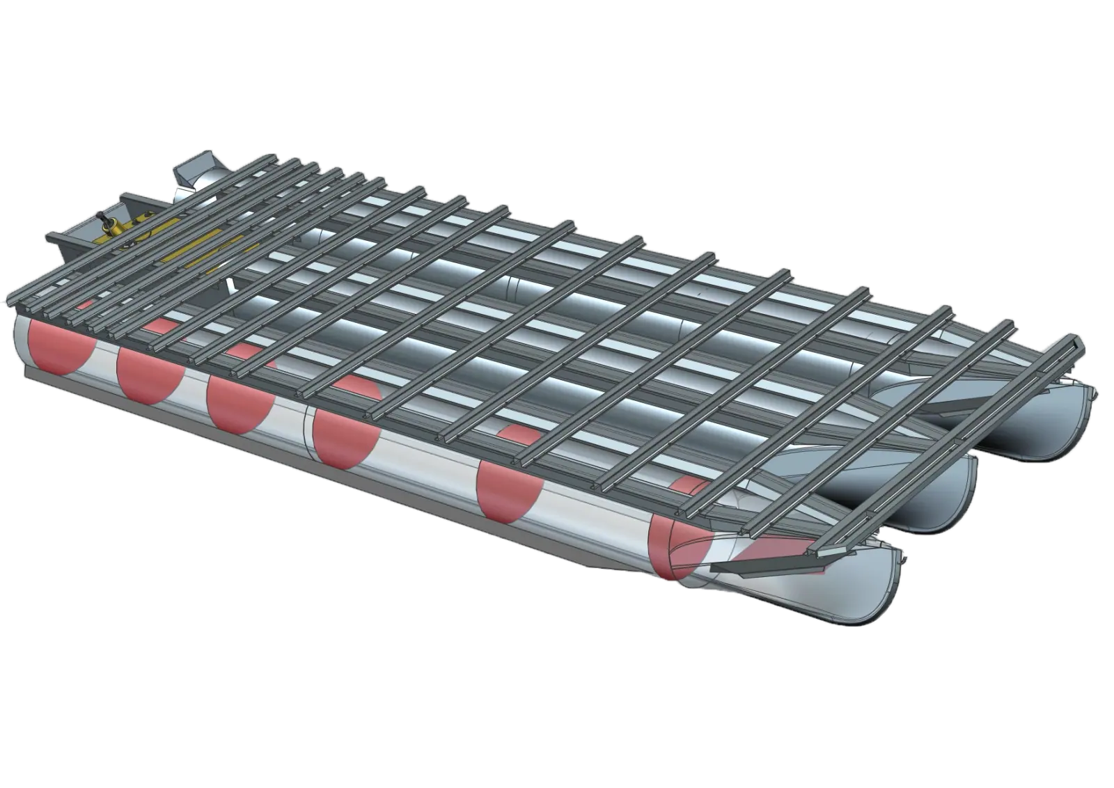 Rendering of the Nex Gen triple tube chassis